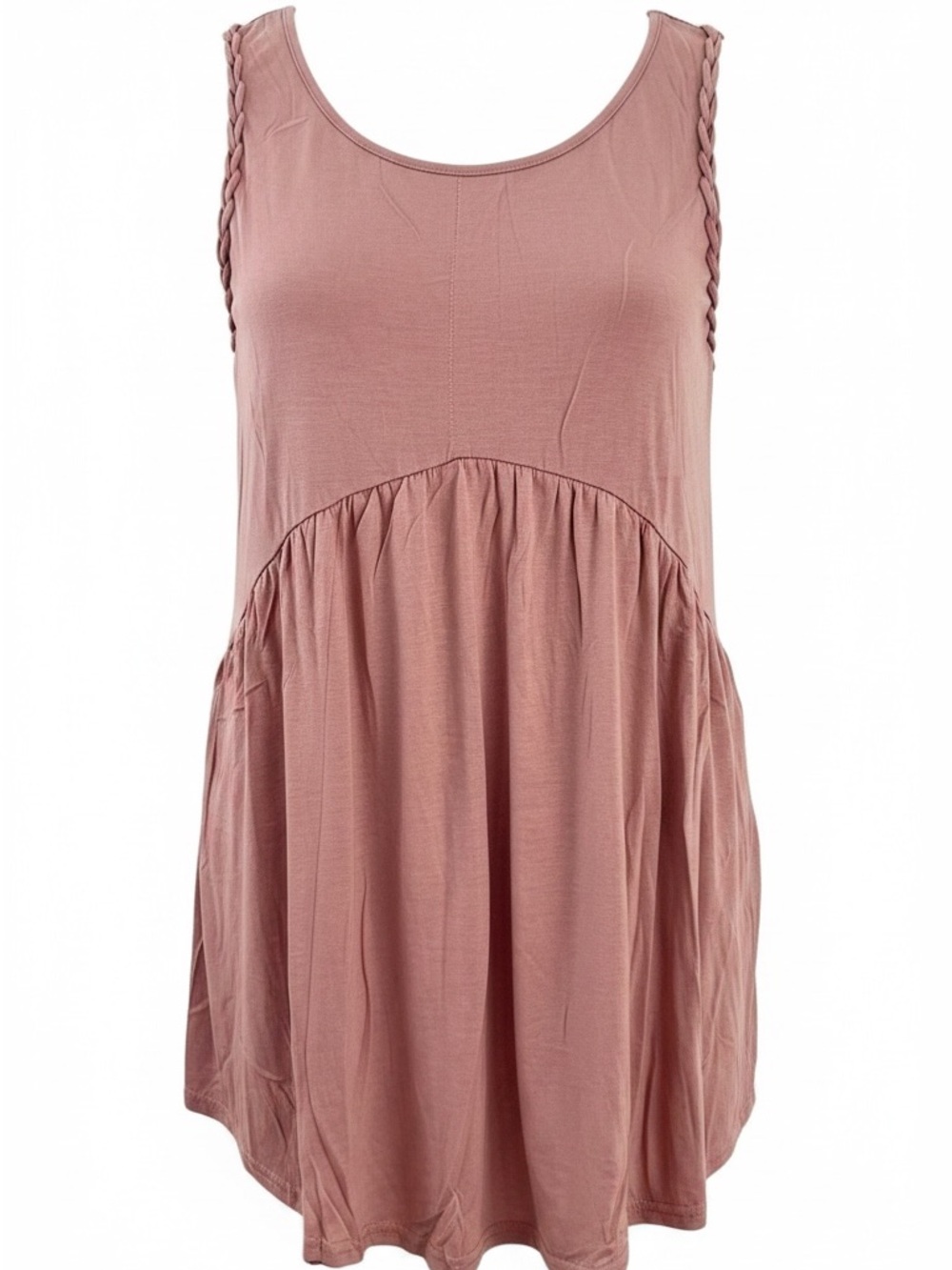 Women's Mauve Sleeveless Babydoll Tank Top
